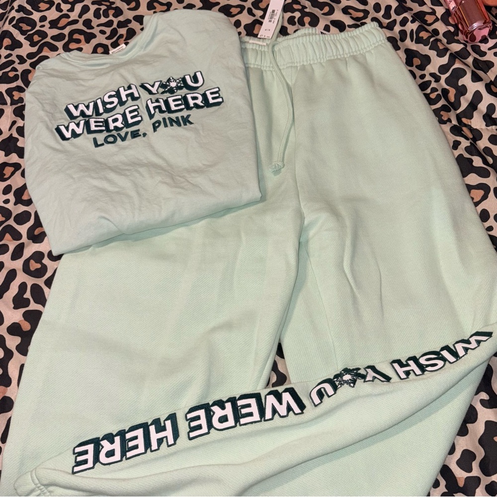 Mint Green VS PINK Lounge Set